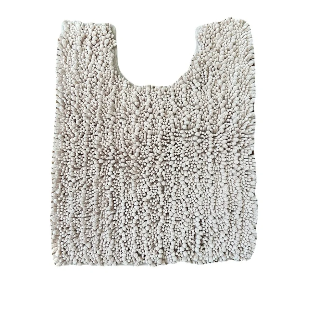 Yimobra Luxury Toilet‎ Rug U-shapped Shaggy Contour Bathroom Mat 25x21 Inches